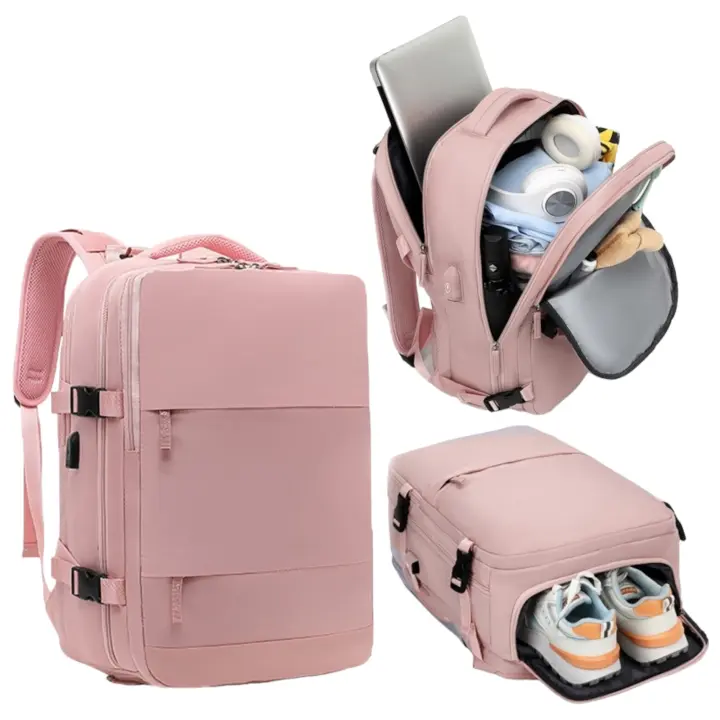 Mochila de Viaje para Cabina de Avión 45x36x20  para Vueling, EasyJet, Ryanair  Equipaje de Mano Impermeable y Espaciosa con Compartimento para Zapatos y Puerto USB  Mochila Antirrobo Multifuncional para Viajes y Escapada  (2210-002 1288 2350 H24) - 1