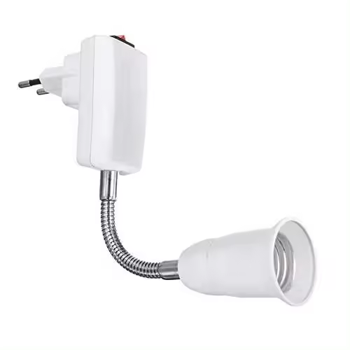 Portalámparas con enchufe E27 con interruptor para lámpara de pared de cocina, CA 220 V, portalámparas con enchufe E27 para mesa, foco de pared inalámbrico para lámpara de lectura, lámpara de garaje (sin bombilla) - 1