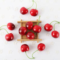 10/20Pcs Artificial Cereza Falsa Modelo De Fruta Para Pastel Decoración De Mesa Para Fiestas Y Fotografía De Alimentos Decoración De Hogar Y Hotel - details 9