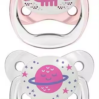 Dr Brown'S Chupete Silicona Nocturno 6 A 18 Meses Rosa 2Uds - 1
