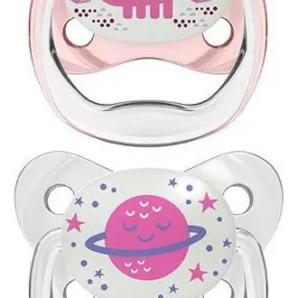 Dr Brown'S Chupete Silicona Nocturno 6 A 18 Meses Rosa 2Uds - 1