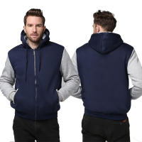 Chaqueta De Fleece Para Hombres Camuflaje Cremallera Y Capucha Abrigo Invernal Manga Larga Casual Streetwear - details 2