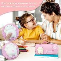 Kawaii with 3 comparttimientos, Bonito estuche Organizador de papelería para niños escolares - details 1