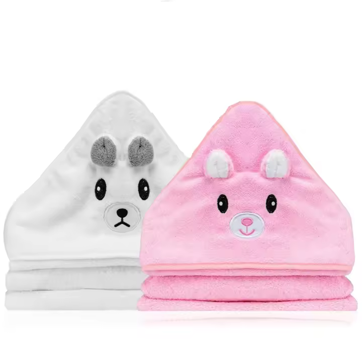 2 Unidades Toalla bebe - Regalo bebe recien nacido niño - Toallas bebe con capucha de animales 0-3 años - Albornoz bebe baño - Capa de baño bebe - Regalos para bebes recién nacidos (80CM*80CM) - 1
