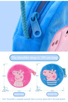 Bolso Bandolera De Peluche Peppa Pig Para Niñas Bolsa De Hombro Redonda De Dibujos Animados Monedero Regalo De Juguetes Para Niñas - details 7