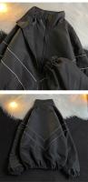 Chaqueta De Hombre Oversized Para Calle Moda Otoño Cremallera Abierta Estilo Casual Ajuste Suave Impermeable Tops Todas Las Camisas - details 1