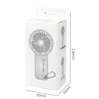 Miniventilador portátil recargable con carga USB, ventilador de mano con batería integrada de 500mAh, potencia de 3 velocidades para exteriores, oficina, deportes, viajes - details 8