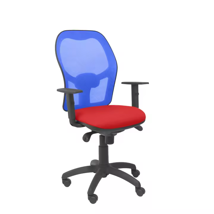 Piqueras Y Crespo Silla Jorquera Ergonómica Malla Azul Bali Rojo - 1