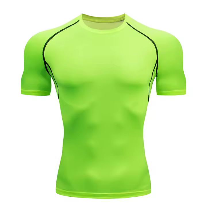 Camiseta De Compresión Para Hombre Fitness Running Deporte Acuático Secado Rápido Camiseta Deportiva Casual Manga Corta Primavera Verano - 1