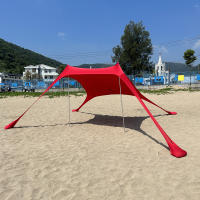 Carpa De Playa Al Aire Libre Refugio Del Sol Para Camping Sombrilla Unipersonal Impermeable Y Antiviento UPF50+ Portátil Para Familia - details 10