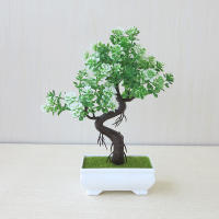 Planta Artificial De Bonsái En Maceta Pequeña Para Jardín Decoración De Hogar Y Mesa Material De Plástico Ornamento De Flor Sin Mantenimiento - details 19