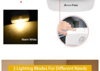 Lámpara Nocturna LED Con Sensor De Movimiento EU US Enchufe Para Pared Dusk to Dawn Ajustable Para Dormitorio Toilet Hallway Kitchen - details 9