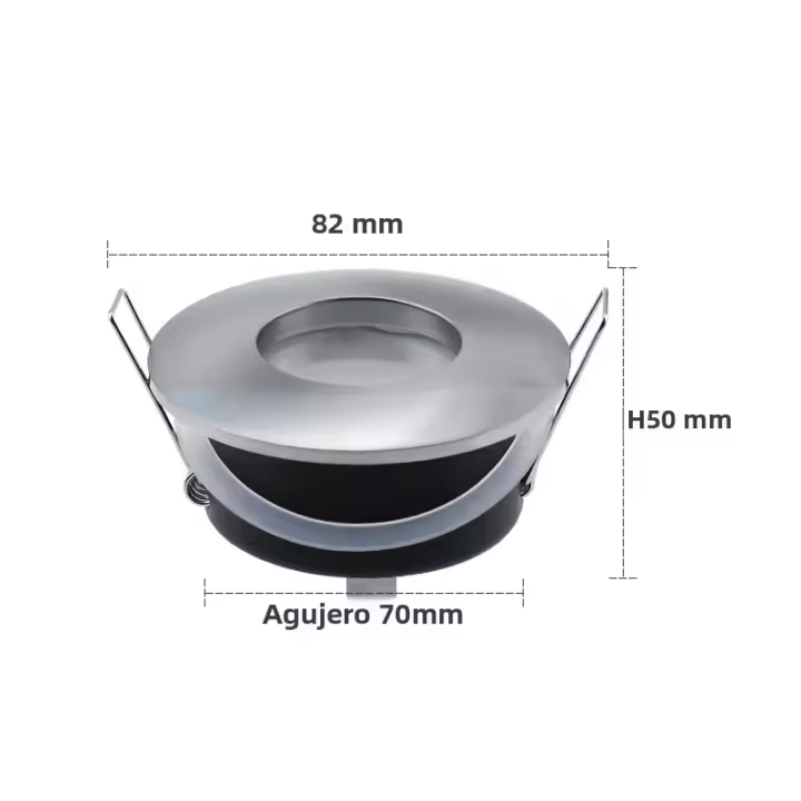 Nueva Diseño IP65 Impermeable Foco LED Recubierto GU10/MR16 Encaje Redondo Cuadrado Bombilla De Luz Térmica Encaje Aluminio Blanco - 1