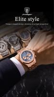 Reloj De Pulsera De Lujo Para Hombre POEDAGAR Acero Inoxidable Resistente Al Agua Con Fecha Y Cronógrafo Luminoso Moda Casual - details 3