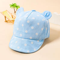 Gorro De Béisbol De Algodón Para Bebés Verano Sombrero De Sol Ajustable Para Niños Y Niñas Con Punto Diseño Lindo Y Protección Para Las Orejas - details 1