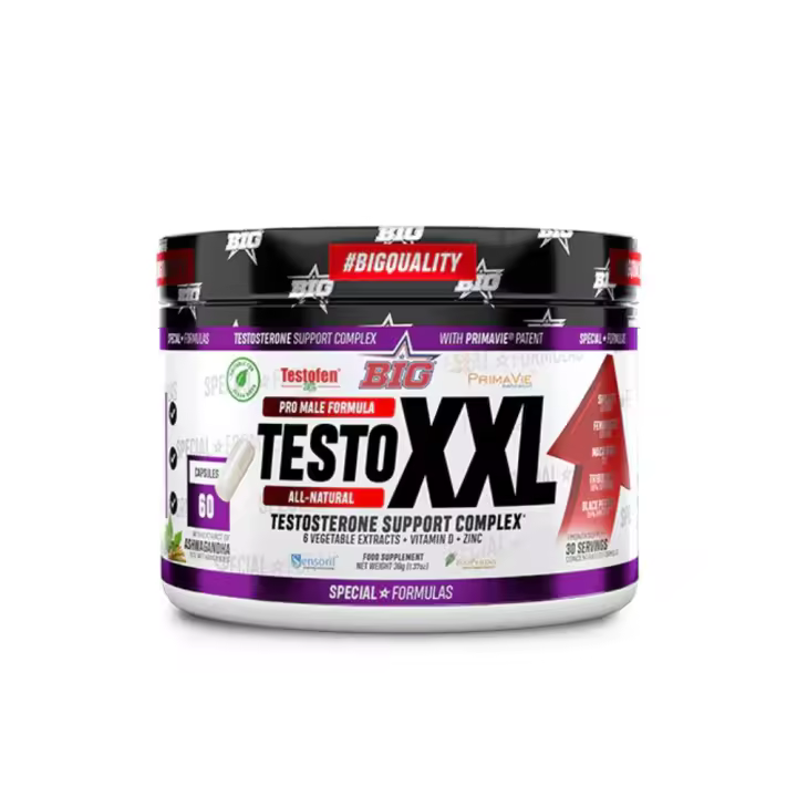 BIG® Testo XXL – Fórmula Avanzada para Hombres con Extractos Naturales, Zinc y Vitaminas | 60 cápsulas - 1