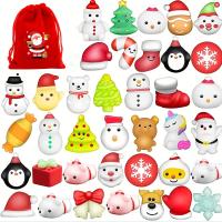 Juguete Mochi Squishies De Navidad 20 Piezas San Nicolás Y Muñeco De Nieve Juguetes De Alivio Del Estrés Para Niños Regalo De Navidad Para Clase - details 6