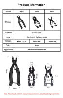Herramienta De Enlace Rápido Para Cadena De Bicicleta Con Gancho Multi-enlace Para Ciclismo MTB Y Carretera Herramientas De Bicicleta Con Mango Antideslizante Y Acero De Alta Resistencia Color Negro - details 1