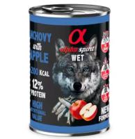 Pack 6 latas x 400 Gr - Alpha Spirit Comida Húmeda de Boqueron con manzana roja para Perros - details 1