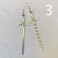 Pendientes Colgantes De Espada Gótica Para Mujer Joyería De Halloween Clásica Y Mística Regalo Elegante Con Doble Hoja Y Anillo - details 18
