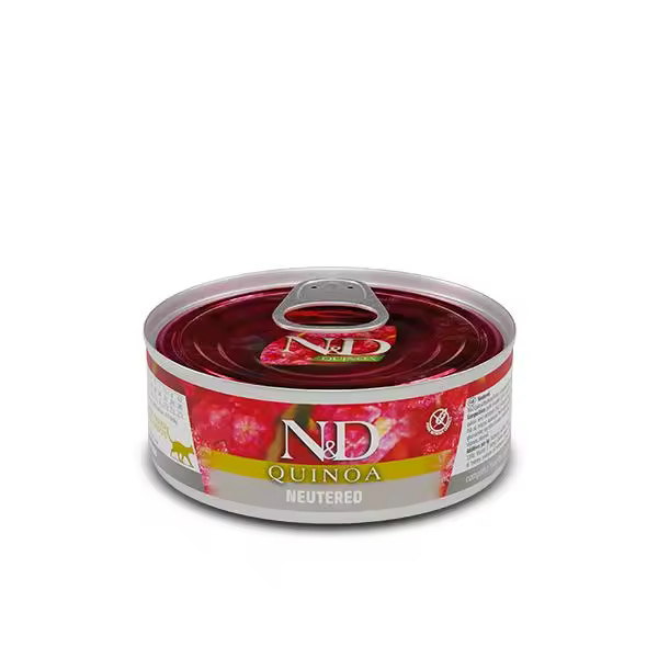 FARMINA N&D CAT QUINOA NEUTERED CAJA 24X80GR / gatos adultos esterilizados. - 1
