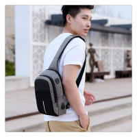 Bolsa De Hombro Pequeña Para Hombre Con Carga USB Impermeable Bolsa De Pecho Para Viaje Estilo Business Material Oxford - details 3