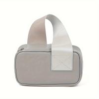 Bolsa De Maquillaje Personalizada Portátil Para Viajes Organizador De Productos De Higiene PVC Color Sólido Con Cierre De Cremallera - details 9
