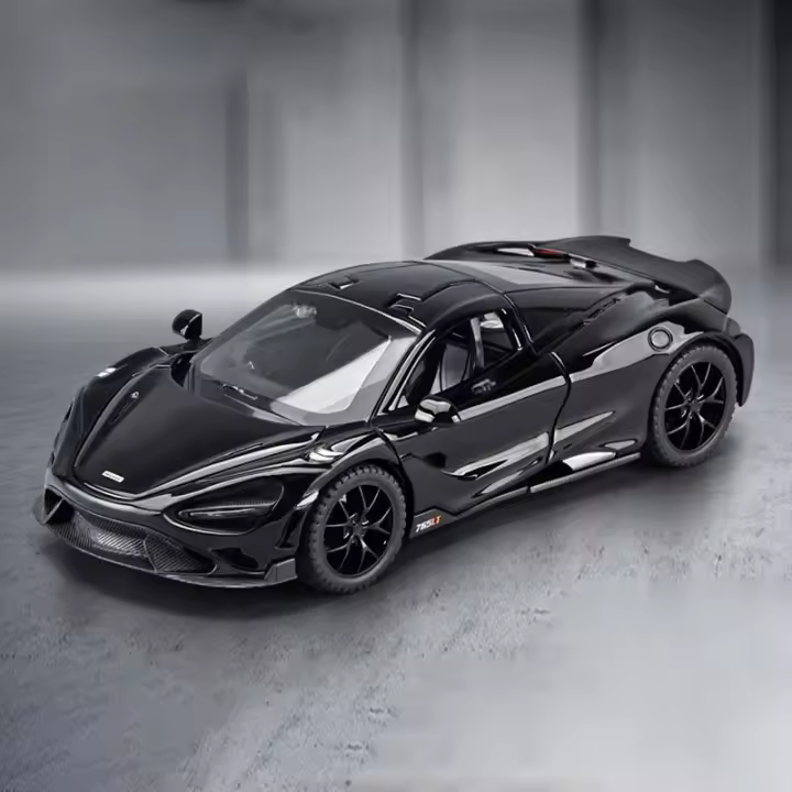 Coche Deportivo a Escala 1:32 765LT Juguete De Metal Con Luz Y Sonido Puertas Abiertas Vehículo Pull Back Regalos Para Niños - 1