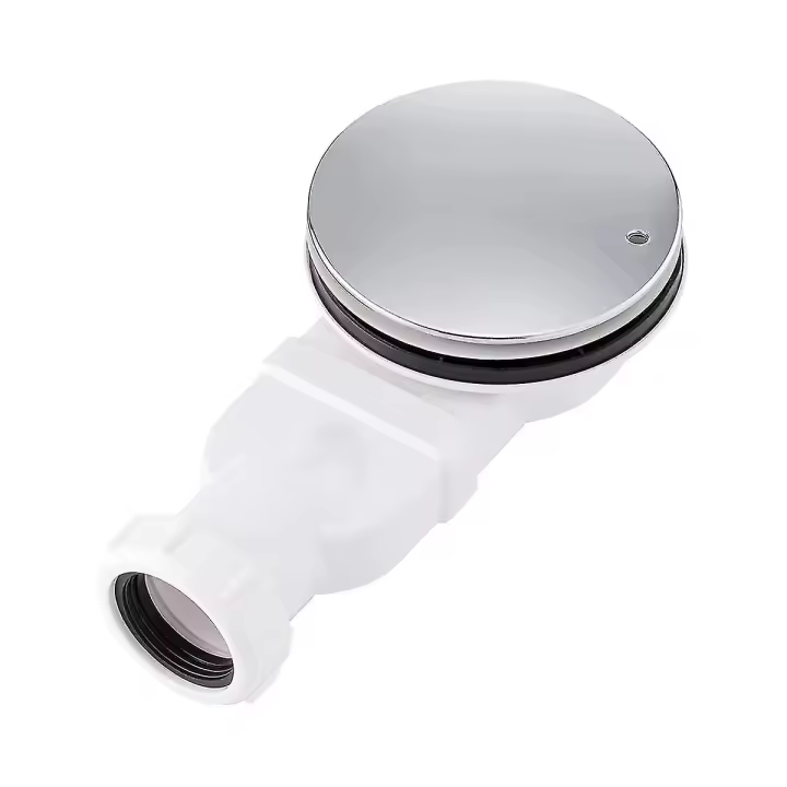 Low Shower Drain Chrome Plated Abs Shower Tray Siphon Slim Drain 90mm 36 L/min Water Flow, Trap Sid - 1