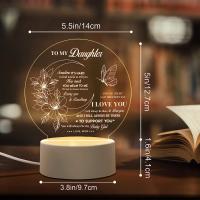Luz De Noche Personalizada Para Hija Regalo De San Valentín Cumpleaños Graduación Bodas Forma De Corazón Único Regalo Para Mujeres Niñas - details 0