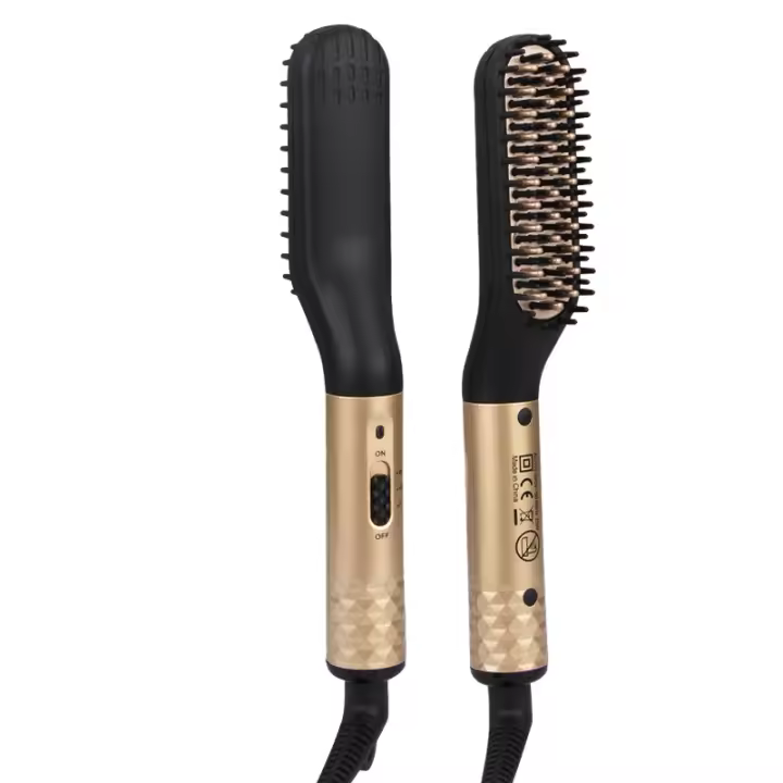 Peine Eléctrico Multifuncional Para Barba Y Cabello 2 En 1 Para Hombres Herramienta De Estilizado Del Salon Portátil - 1