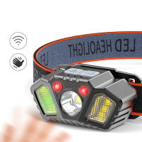 Linterna Frontal Con Sensor De Movimiento LED Blanco Potente Para Camping Y Pesca Lámpara De Cabeza Roja Con Modo De Destello - details 1