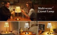Lámpara De Mesa De Cristal Con Iluminación Tricromática Para Sala De Estar Y Dormitorio Luz Nocturna Sin Cable Protección Para Los Ojos Ajuste De Brillo Con Toque - details 17