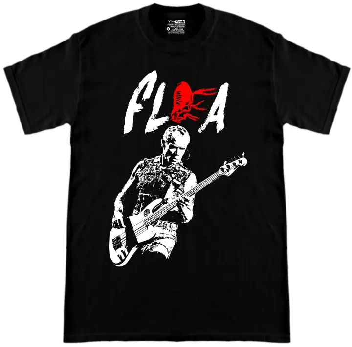 Camiseta Negra Manga Corta Banda Flea Estadounidense Red Algodon Unisex Hot Musica Rock Chili Rock Pop Peppers - 1