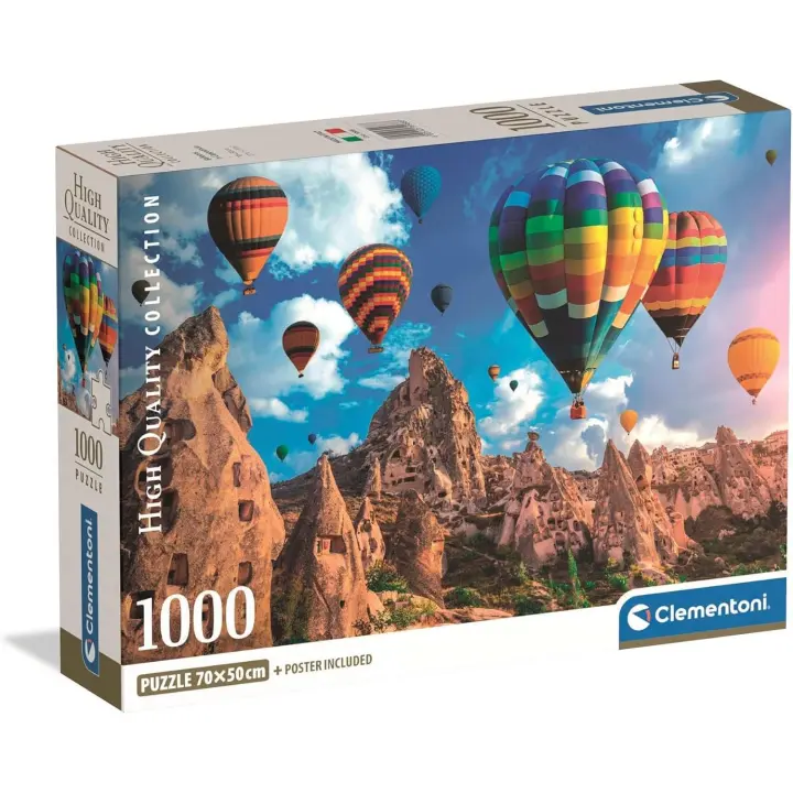 Clementoni - Puzzle Adulto 1000 Piezas Collection Balloons In Cappadocia Compact Box (39988) - 1