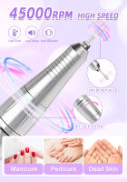 Máquina De Uñas Recargable 45000RPM Bajo Ruido Portátil Herramienta De Manicura Con Linterna Y Accesorios Para Salón De Belleza - details 2