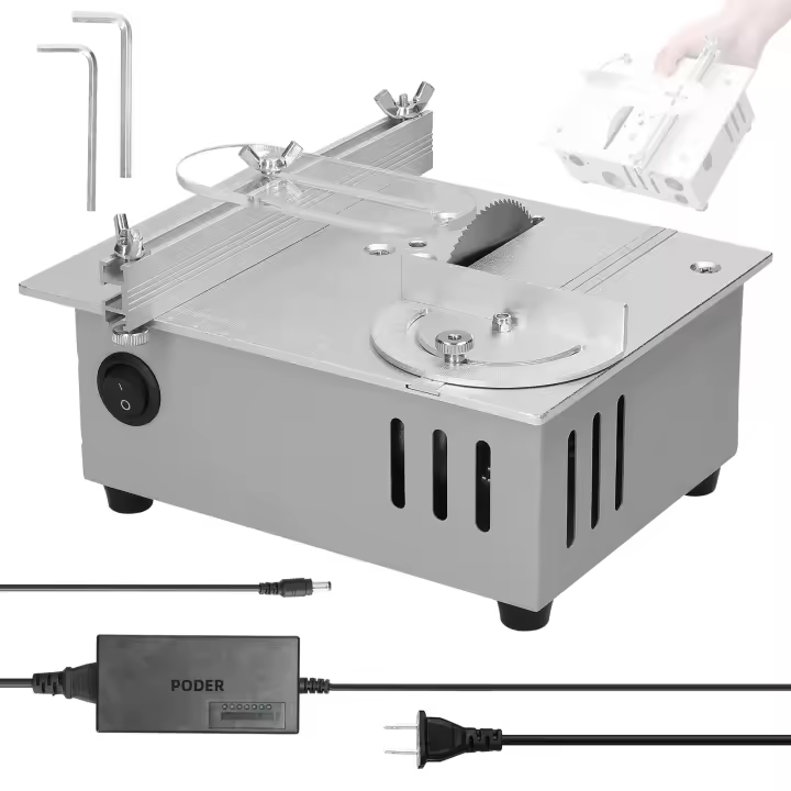 Taladro De Mesa Eléctrico Multifuncional 96W Con 7 Velocidades Ajustables Para Trabajos De Carpintería Máquina De Corte DIY Para El Hogar - 1