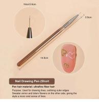 9PCS Pincel De Uñas Con Gel UV Para Dibujar Y Pintar DIY Herramienta De Manicura Acrílica Para Diseño De Uñas Y Mostrador De Toppings - details 9