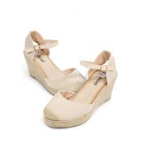 HLUNA - Sandalias Alpargatas de Cuña Tacón Alto 8CM - Puntera Cerrada de Esparto - Moda Verano - HYJ23-7 hyj23-6 - details 8