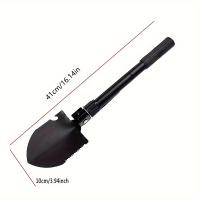 Shovel De Sobrevivencia Compacta 5-en-1 En Acero Inoxidable Durable Con Compas Lámina Y Abrebotellas Para Aventuras Al Aire Libre - details 1