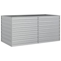 vidaXL Arriate de acero galvanizado plateado Dimensiones 160 x 80 x 77 cm,  100 x 100 x 77 cm,  100 x 100 x 45 cm y mas - details 6