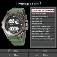 Reloj Deportivo Militar Para Hombre YIKAZE Multifuncional Con Alarma Cronómetro Resistente Al Agua 3Bar Reloj Digital De Pulsera Electrónica - details 9