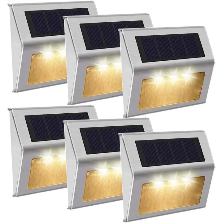 Luz Solar para Exteriores con Carcasa de Aleación de Aluminio - Luces Decorativas Impermeables - Cercas, Jardines, Escaleras, Caminos, Patios - 6PCS - 1