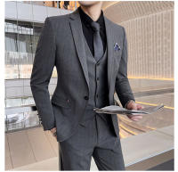 Traje De Boda Invernal Con Rayas Tres Piezas Vestido Y Pantalones Moda Negocios Atractivo Traje Casual Para Celebraciones - details 12