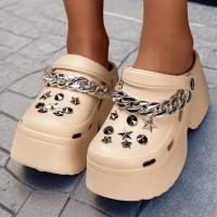 Sandalias De Talón Para Mujer Verano 2025 Con Cadena Y Plataforma Cómodas Para Jardín Y Moda Cierre Pull on Material EVA - details 14