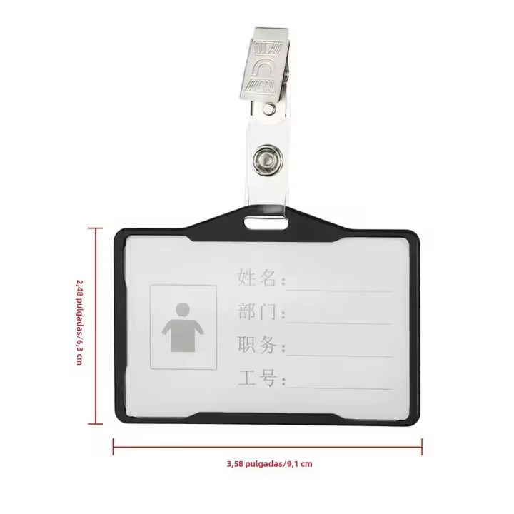 Nueva Funda De Tarjeta De Identificación Para Médicos Y Enfermeras Con Clip Reemplazable De Metal Para Trabajo Y Banco Estilo Inglés Sin Genero - 1