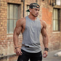 Camiseta Deportiva Para Hombre Sin Mangas De Algodón Transpirable Para Correr Y Gimnasio Estilo Casual Vestimenta Ligera Para Verano - details 12