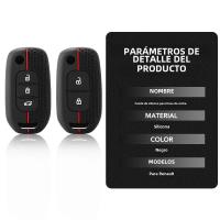 Funda De Llave De Coche De Silicona Para Renault Sandero Stepway Logan Clio 5 Arkana Captur Kadjar Daster Twingo Trafic Kwid - details 0