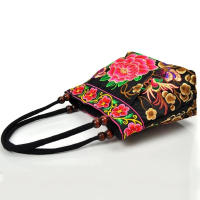 Bolso Pequeño Para Mujer Estilo Étnico Bordado En Lona Bolso De Mano Moda Con Cierre De Cremallera Doble Correa Versátil - details 12