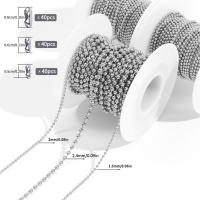 Cadena De Bolas De Acero Inoxidable De 5 Metros Con 40 Conectores Y Hebeleros Para Collares DIY Herramientas De Manualidades - details 2